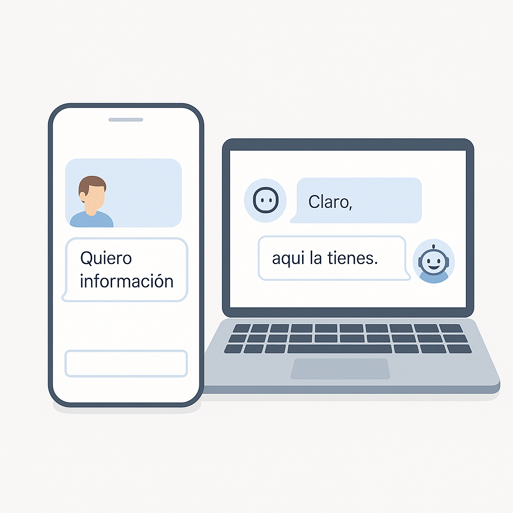 Chat en móvil y ordenador